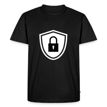 Serrure à cadenas - T-shirt Premium bio Homme - noir - Devant - Nico (187cm)