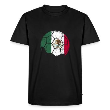 Mexique Ballon de football - T-shirt Premium bio Homme - noir - Devant - Nico (187cm)