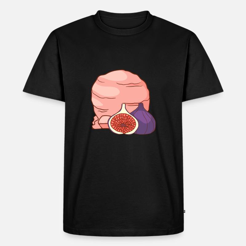 Feigenfrucht Eis Speiseeis Eiskrem Eiscreme - Männer Premium Bio T-Shirt - Schwarz