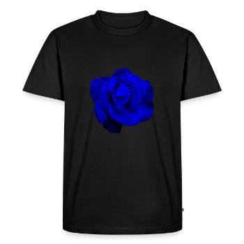 Rose bleue - T-shirt Premium bio Homme - noir - Devant - Nico (187cm)