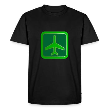 Avion en avion Heißluftballon ba de l'air - T-shirt Premium bio Homme - noir - Devant - Nico (187cm)