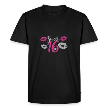 Sixten doux 16 - T-shirt Premium bio Homme - noir - Devant - Nico (187cm)