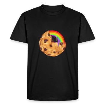 Cookie arc-en- - T-shirt Premium bio Homme - noir - Devant - Nico (187cm)