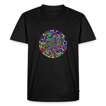 valentine valentine's day love kiss kisses kuessen15 - Men's Premium Organic T-Shirt - black - Front - Nico (187cm)