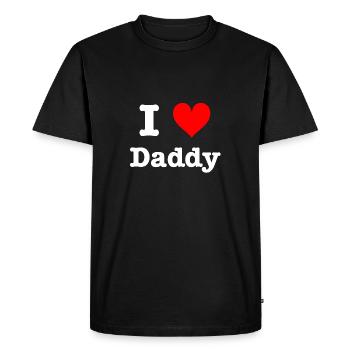 J'aime papa - T-shirt Premium bio Homme - noir - Devant - Nico (187cm)