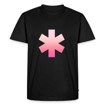 Pink Simple Big Simple 6-Cross Design - Men's Premium Organic T-Shirt - black - Front - Nico (187cm)