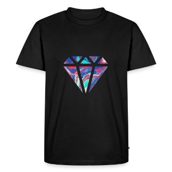Simple colorful diamond design / symbol - Men's Premium Organic T-Shirt - black - Front - Nico (187cm)