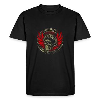 Reaper - Gamer Vintage Design Logo Only - Men's Premium Organic T-Shirt - black - Front - Nico (187cm)