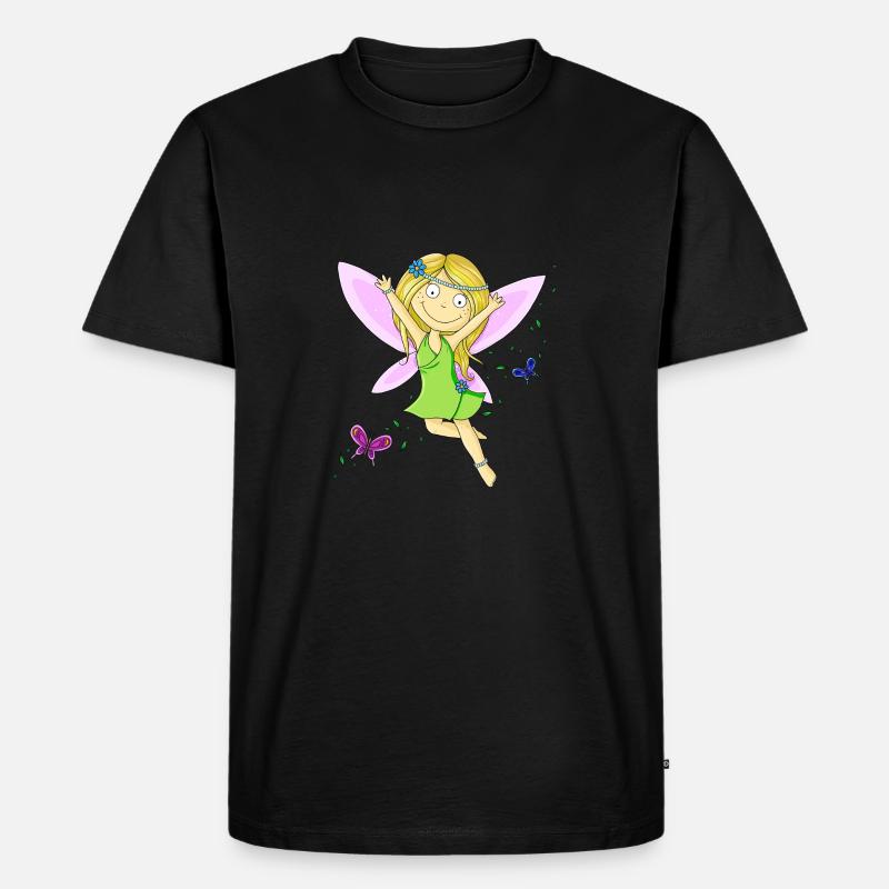 Süße Comic Fee - Männer Premium Bio T-Shirt - Schwarz