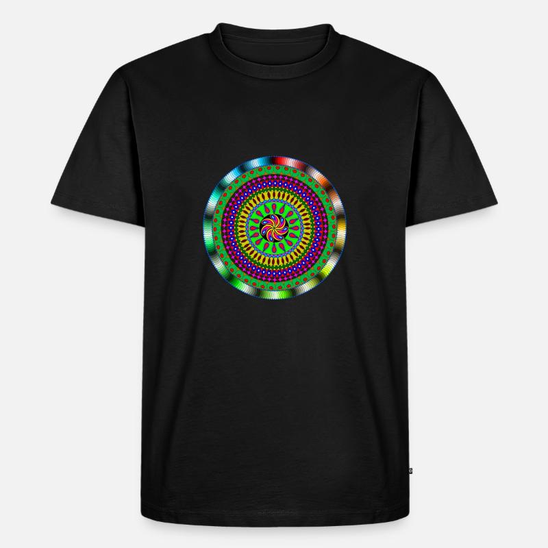Mandala - Männer Premium Bio T-Shirt - Schwarz