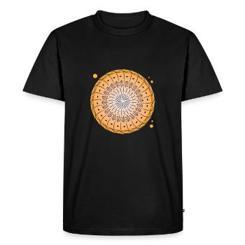 Rotating pattern circle - Men's Premium Organic T-Shirt - black - Front - Nico (187cm)