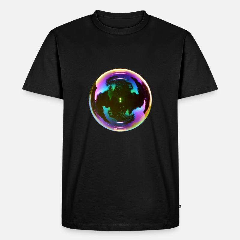 bubble - Männer Premium Bio T-Shirt - Schwarz