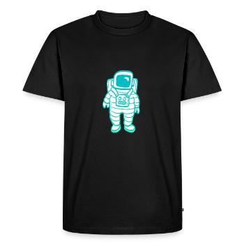 Astronaute clipart - T-shirt Premium bio Homme - noir - Devant - Nico (187cm)