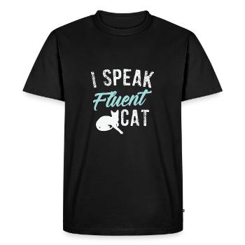 Chat drôle - T-shirt Premium bio Homme - noir - Devant - Nico (187cm)