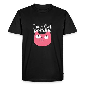 Chat drôle - T-shirt Premium bio Homme - noir - Devant - Nico (187cm)