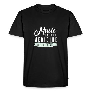 Bonne musique - T-shirt Premium bio Homme - noir - Devant - Nico (187cm)