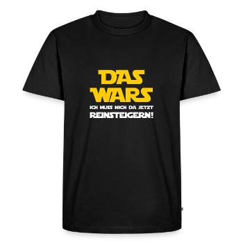 La Wars- Je dois m’y mettre! - T-shirt Premium bio Homme - noir - Devant - Nico (187cm)