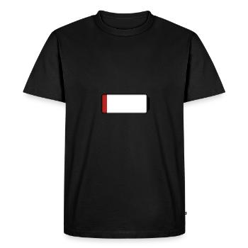 Battery (low / empty - 10%) - Men's Premium Organic T-Shirt - black - Front - Nico (187cm)