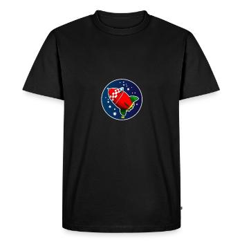 Rocket02 - T-shirt Premium bio Homme - noir - Devant - Nico (187cm)