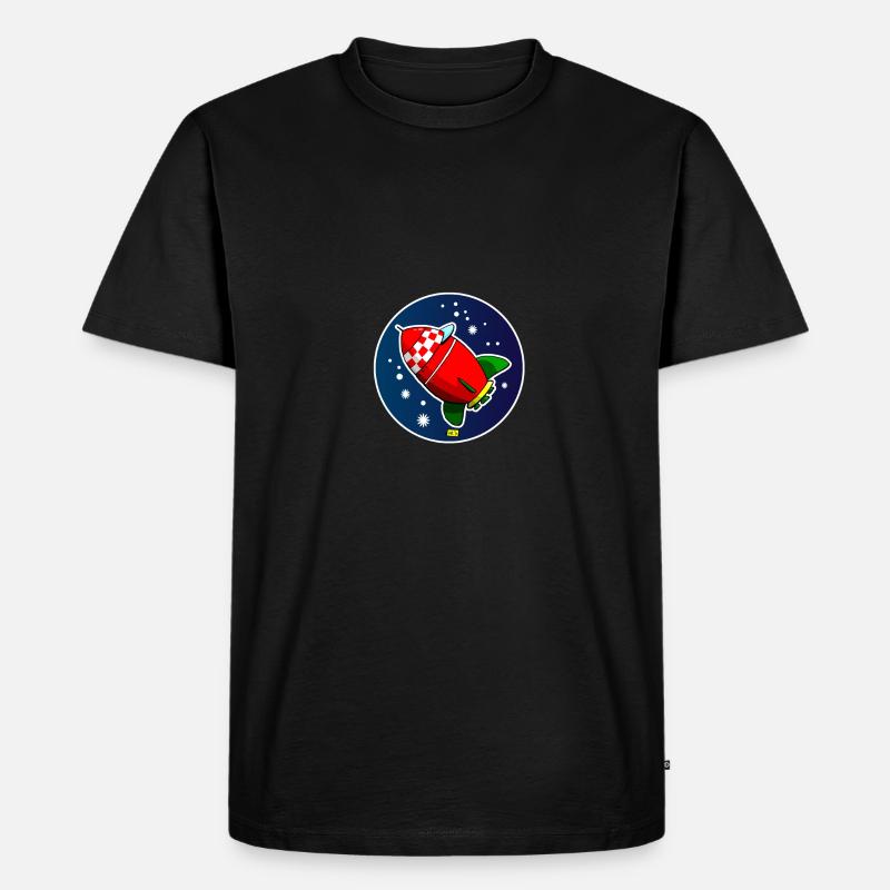 Rocket02 - Männer Premium Bio T-Shirt - Schwarz