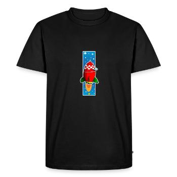 Rocket copy2 - Men's Premium Organic T-Shirt - black - Front - Nico (187cm)