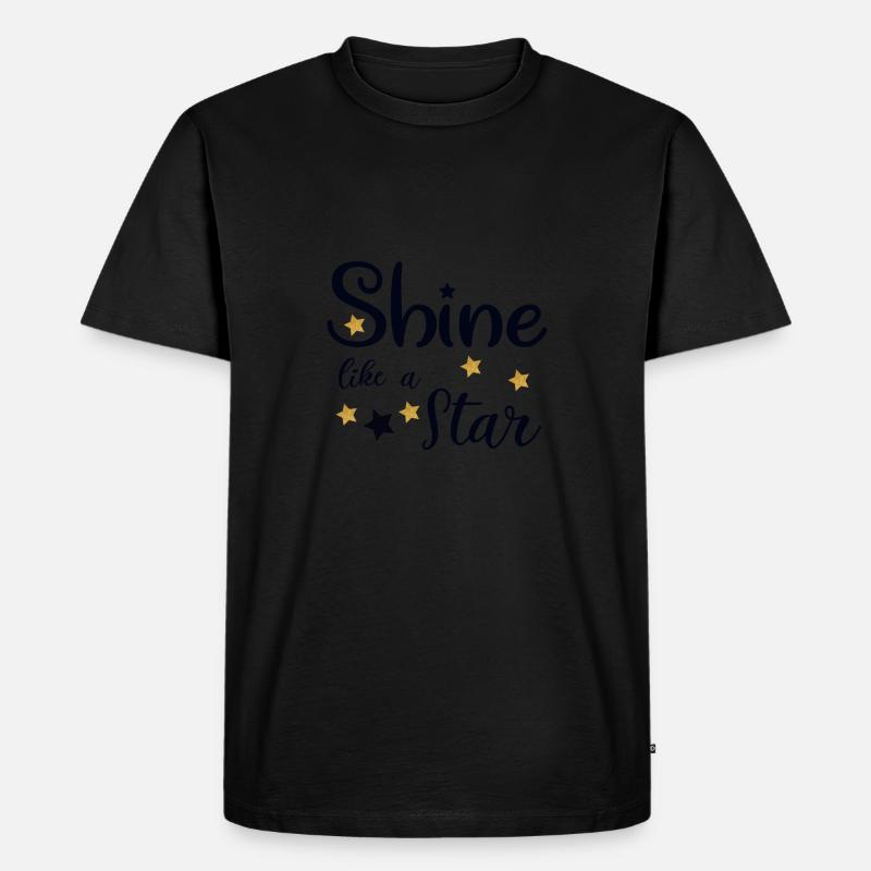 wie ein Stern - Männer Premium Bio T-Shirt - Schwarz