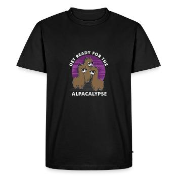 Get ready for the alpakalypse - Men's Premium Organic T-Shirt - black - Front - Nico (187cm)