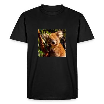 Koala bear - Men's Premium Organic T-Shirt - black - Front - Nico (187cm)