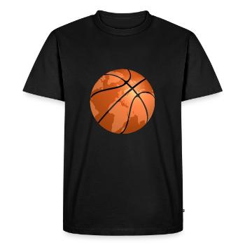 Le basket-ball dans le monde - T-shirt Premium bio Homme - noir - Devant - Nico (187cm)
