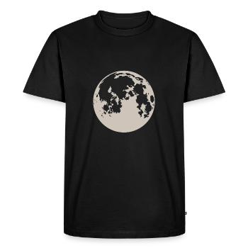 Lune - T-shirt Premium bio Homme - noir - Devant - Nico (187cm)