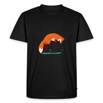 Renard - T-shirt Premium bio Homme - noir - Devant - Nico (187cm)