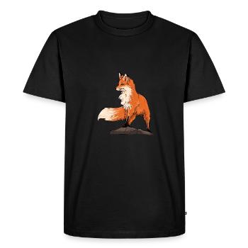 Beau renard - T-shirt Premium bio Homme - noir - Devant - Nico (187cm)