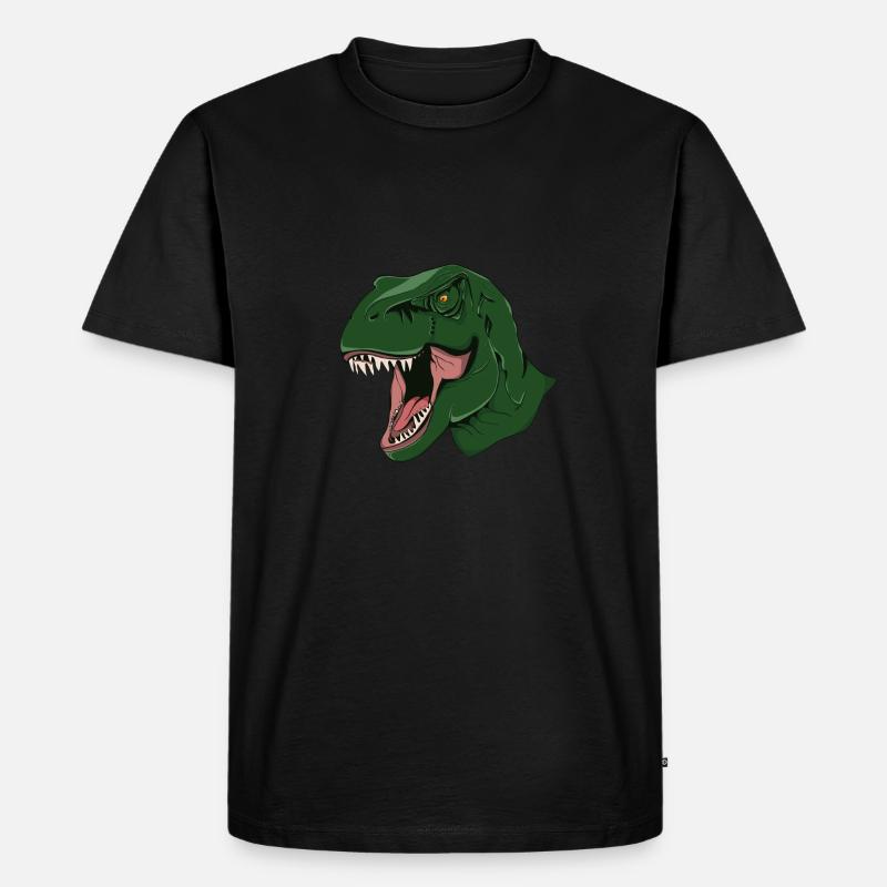 Dinosaurier - Männer Premium Bio T-Shirt - Schwarz
