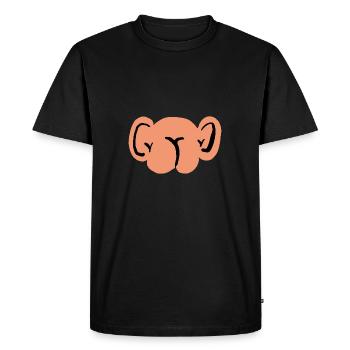 cul avec des oreilles - T-shirt Premium bio Homme - noir - Devant - Nico (187cm)