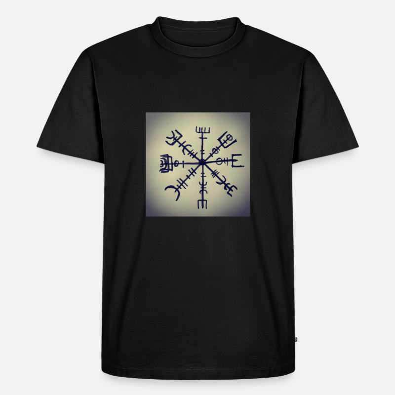 Wikinger Runen - Männer Premium Bio T-Shirt - Schwarz