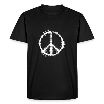 Signes de paix - T-shirt Premium bio Homme - noir - Devant - Nico (187cm)