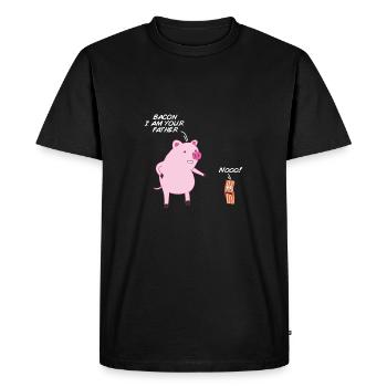 Bacon je suis ton père - Bacon - Père - T-shirt Premium bio Homme - noir - Devant - Nico (187cm)