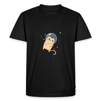 Cat - Outer Space - Kitten - Outer Space - Men's Premium Organic T-Shirt - black - Front - Nico (187cm)