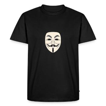 Anonymous mask - Men's Premium Organic T-Shirt - black - Front - Nico (187cm)