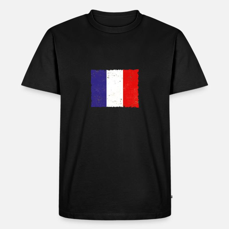 Frankreich - Männer Premium Bio T-Shirt - Schwarz