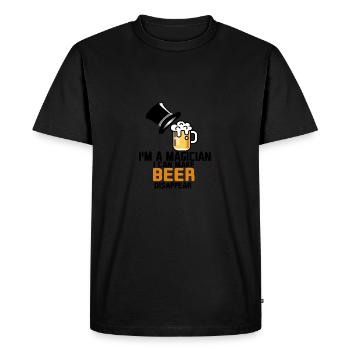 Beer made from hops and malt guarantees a nice high - Men's Premium Organic T-Shirt - black - Front - Nico (187cm)
