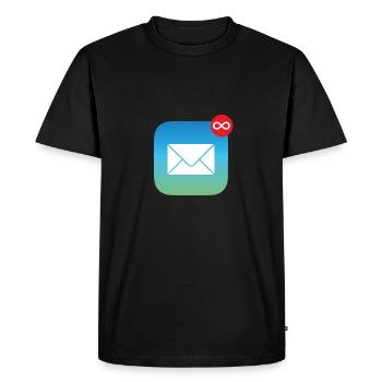 Mail Infinite Work | Always enough to do - Men's Premium Organic T-Shirt - black - Front - Nico (187cm)