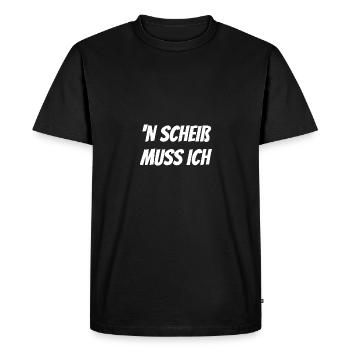 Je dois chier - T-shirt Premium bio Homme - noir - Devant - Nico (187cm)