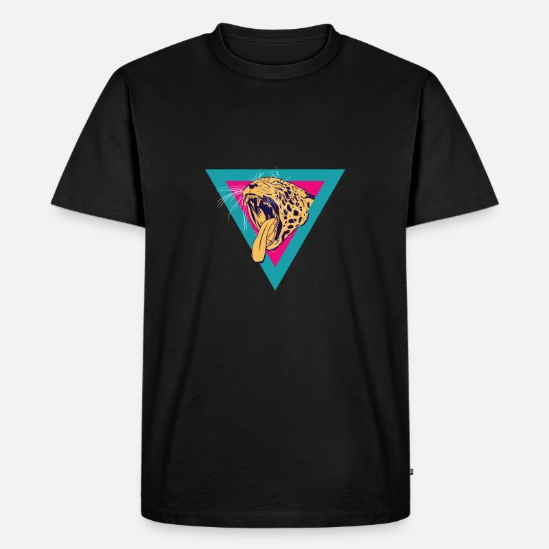 Leopard - Männer Premium Bio T-Shirt - Schwarz