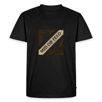 Mid ou Feed - T-shirt Premium bio Homme - noir - Devant - Nico (187cm)