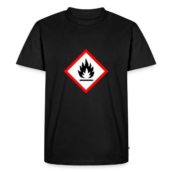 Attention inflammable - T-shirt Premium bio Homme - noir - Devant - Nico (187cm)
