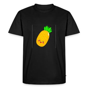 pineapple - Men's Premium Organic T-Shirt - black - Front - Nico (187cm)
