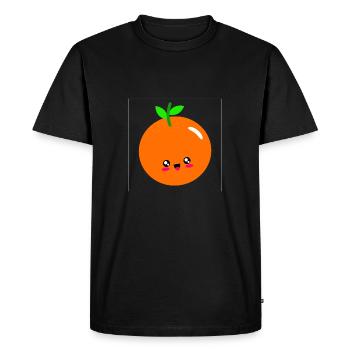 orange - Men's Premium Organic T-Shirt - black - Front - Nico (187cm)