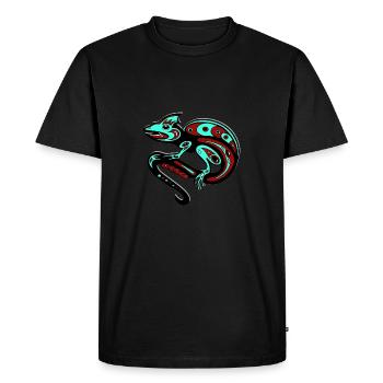 Tribal Chameleon animaux reptiel enfants idée cadeau - T-shirt Premium bio Homme - noir - Devant - Nico (187cm)
