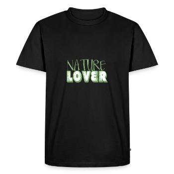 Amoureux de la nature - T-shirt Premium bio Homme - noir - Devant - Nico (187cm)
